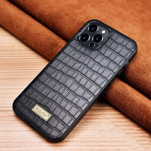 Luxury Ultra-thin Leather Crocodile Pattern Phone Case for IPhone 12 12Pro Pro Max 11 11Pro Pro Max 7 8 Plus Soft Case