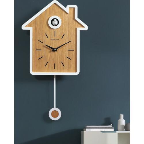 Wooden Cuckoo Wall Clocks Pendulum Retro Large Luxury European Wall Clock Living Room Birds Relogio De Parede Home Decor OO50WC