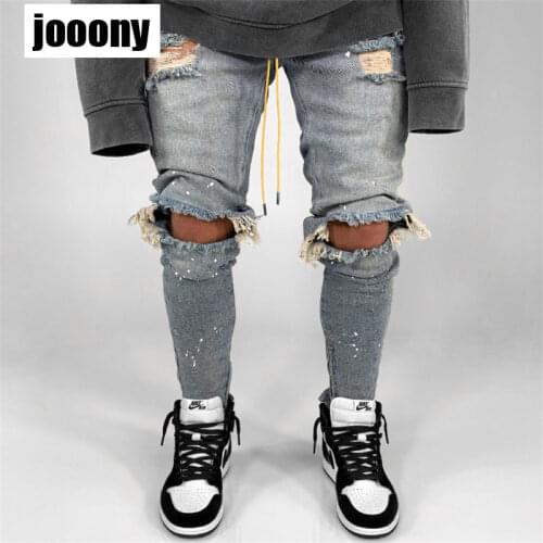 Рваные джинсы для мужчин Jooonny China At AliExpress