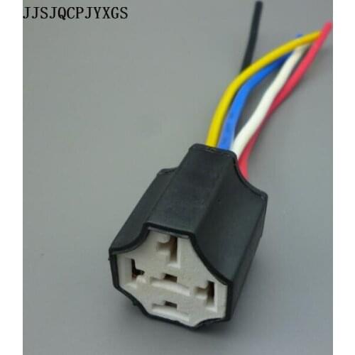 JJSJQCPJYXGS Ceramic Car relay holder,5 pins Auto relay socket 5 pin relay connector plug 10cm
