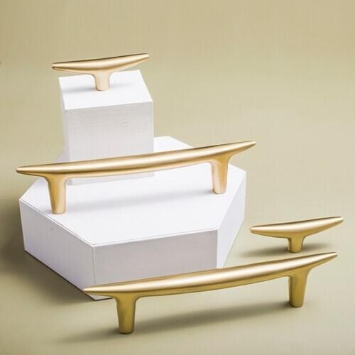 Nordic style brass handle wardrobe cupboard cabinet door handle wardrobe drawer handmade golden handle