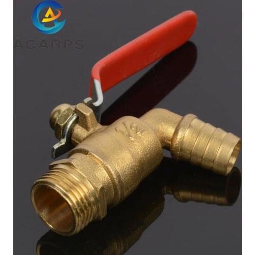 1/2" 3/4 " 1" Hot Water Brass Faucet Valve Boiler Faucet Elbow Tap Ball Valve With Handle