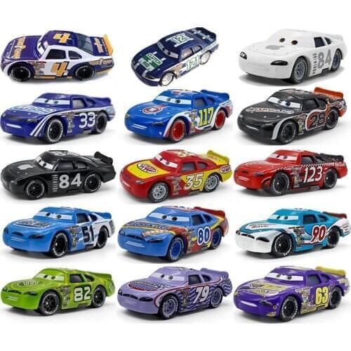 Disney Pixar Racing 2 3 Matt Jackson Lightning McQueen Storm Ramirez 1:55 Die Casting Car Metal Alloy Boy Kids Toy Christmas Gif