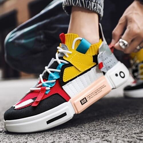 Mens Chunky Sneakers High-top Fashion Men Shoes Breathable Chunky Sports Casual Men Woman Shoes Spring Autumn Casual Shoes