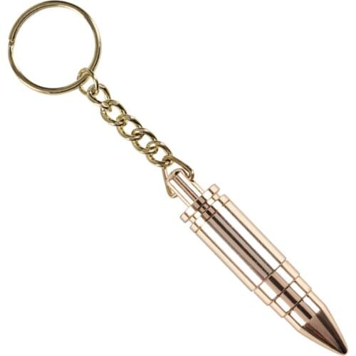 Fashion Bullet Shape Stainless Steel Metal Cigar Punch Cutter Keychain - Silver 1pcs cu813