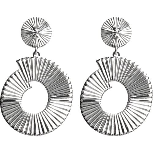 New Earring Fashion Jewelry Geometric Texture Alloy Earrings Female Earrings Friends Gifts