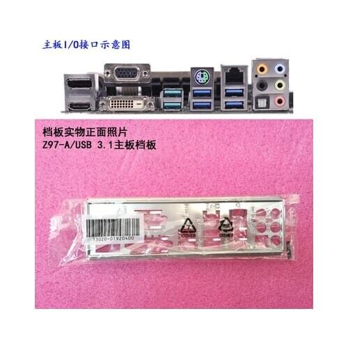 New I/O shield back plate of motherboard for ASUS Z97-A/USB 3.1 just shield backplate