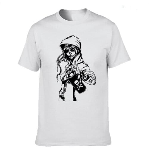 2020 New Sugar Skull Graffiti Girl Cartoon living Printed T Shirt Casual Cotton Short Sleeve T-shirt Mans Tshirt tops