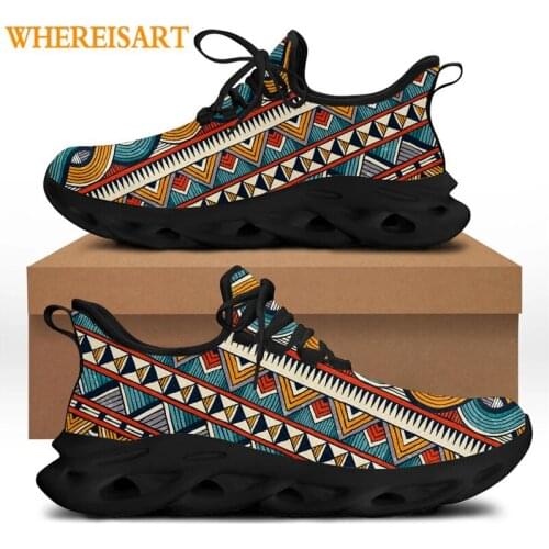 WHEREISART 2021 Fashion New Knitting Sport Sneaker Mens Casual Non-slip Running Shoes Breathable Lace-up Footwear zapatillas