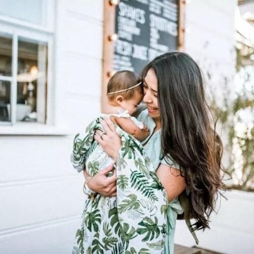 Baby Cotton Blanket With Headband Gauze newborn Baby Girls Boys Floral Print Swaddle Blanket Photography Props