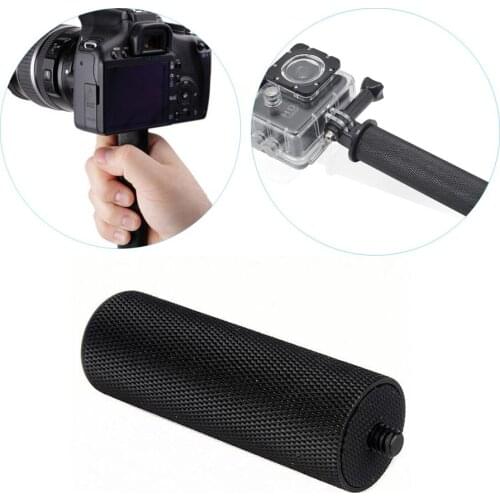 1/4'' inch Metal Black Handle Hand Grip Camera SLR DSLR Stabilizer Non-slip Grip for LED Flashlighting Camera Accessories