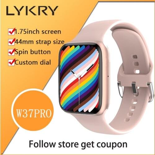LYKRY IWO W37 Pro Smart Watch 7 Men Watch 1.75 inch Screen IP68 Waterproof Watches Heart Rate DIY Watch Face PK HW22 HW12 IWO 26