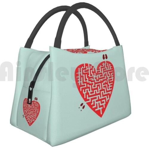 Cooler Lunch Bag Picnic Bag Love Maze Love Maze Path Destination Soul In Love Valentines Day Love Songs Love