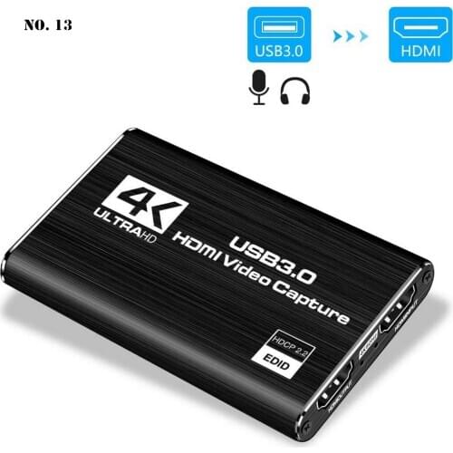 USB 3.0 1080P 4K Video Capture Card 60Fps HD Video Game Capture Video Converter HDMI Output for Game / Computer/Laptop Adapter