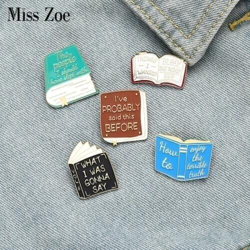 Funny Library Enamel Pins Custom Memes Books Brooches Bag Clothes Lapel Pin Badge Introverts Jewelry Gift for Friends