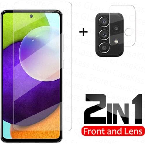 2in1 Tempered Glass For Samsung Galaxy A52 6.5'' Lens Film Screen Protector for Samsung A 52 A52 5G SM-A526B/DS Protective Film
