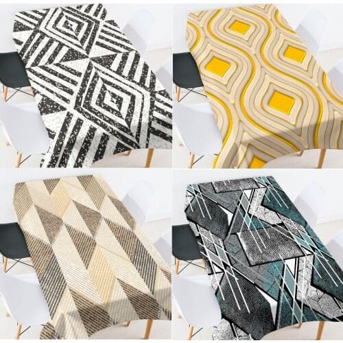Color geometric striped lattice Tablecloth table cloth waterproof table tablecloth coat waterproof tablecloth Table dining table