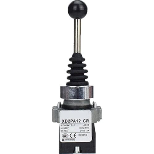 1Pc XD2PA12CR 2NO 2Positions Latching Maintained Wobble Stick Joystick Replace Telemecanique