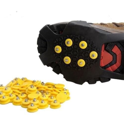 10/20pcs Teeth Nail for Ice Snow Climbing Crampons Spike Winter Outdoor Anti-slip Shoe Grippers Cleats Spikes Glace Replacement