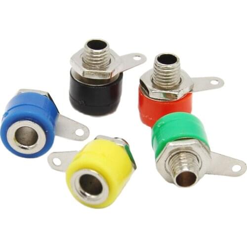 10pcs/lot 4mm banana binding post 4mm banana socket 5color