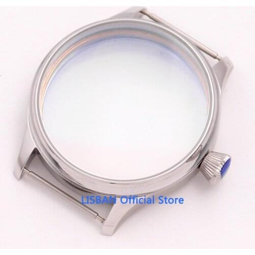 44mm 316L stainless steel case fit ST36 ETA 6497 6498 mechanical movement Watch Case