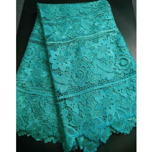 5yards/lot High quality nigerian wedding african lace fabrics/most popular guipure cord lace fabric for wedding dress M1553