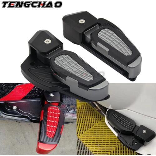 Motorcycle accessories rear pedal FOR VESPA SPRINT 150 passenger folding pedal Vespa Primaveras folding footrest 150 2017 2018