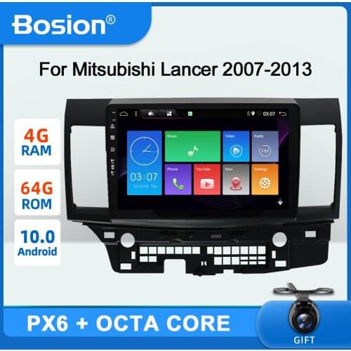Bosion PX6 Car Multimedia Player 4G+64G 2 Din Android 10 For Mitsubishi Lancer 2010-2016 10.1 inch car dvd gps navi radio SWC