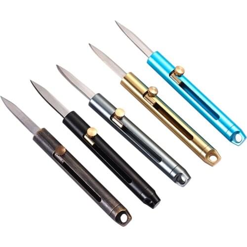 Aluminum Alloy Mini Knife Sharpener Multi Function Mini Pocket Knife Outdoor Portable Demolition EDC Knife