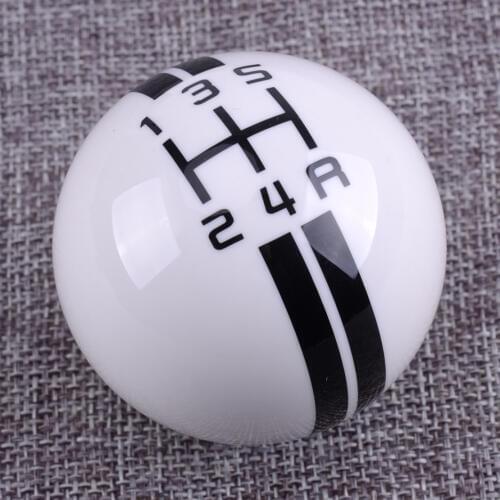 DWCX New Car Styling Accessories Resin Craft 5 Speed White Car Manual Gear Shift Knob Shifter Lever Fit For Ford Mustang GT500