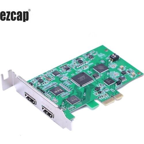 EZCAP PCIE PCI Express HDMI Video Capture Card Game Recording 1080p 60pfs for PS4 OBS Wirecast VMix Live Streaming TV Loop Out
