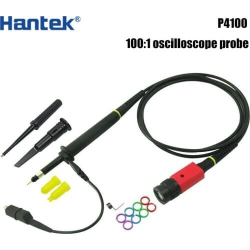 Hantek P4100 Universal 100:1 High Voltage Oscilloscope Probe 100 MHz Length: 1.2m Oscilloscope Probe