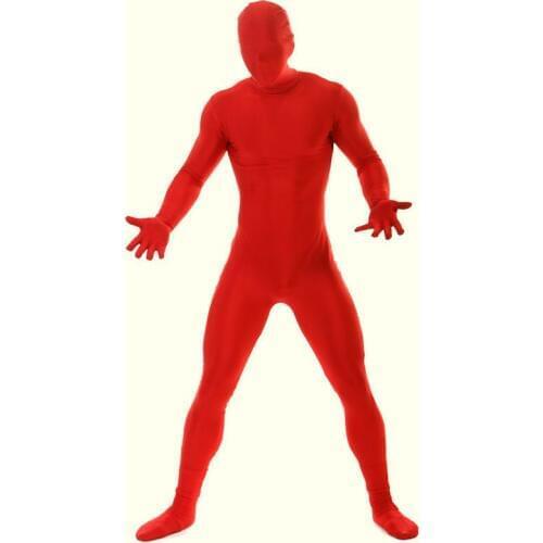 Red Color Spandex Fullbody Zentai Suit Cosplay Costume Freeshipping Zentai Catsuit Bodysuit