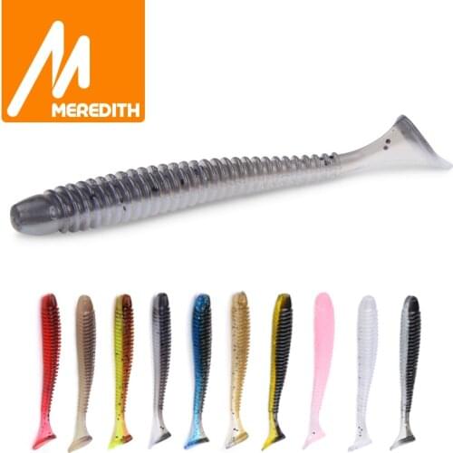 MEREDITH 55mm/0.85g 20pcs/Lot Swing Impact Fishing Lures Swimbait Craws Soft Lures Fishing Soft Bait Bass Bait