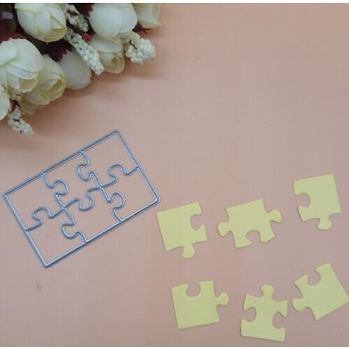 Metal cutting die Rectangle puzzle Jigsaw Cut Dies Stencils For DIY Scrapbooking Card Album Photo Decoration