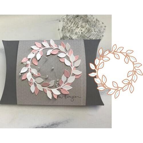 Metal Cutting Dies leaves wreath 2020 New Crafts Die Stencil For DIY Scrapbooking Paper/photo Album Cards Embossing Die