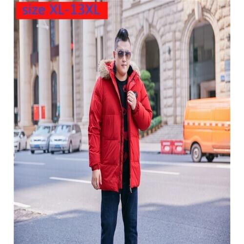 New High Qrrival Down Jacket Fur Collar Hoodie Men Fashion Thick Casual super large coat plus size XL-7XL8XLXL10XL11XL12XL13XL