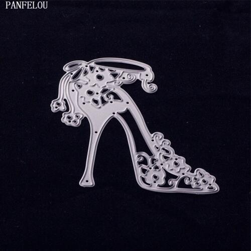 PANFELOU Easter Lace high heels shape Scrapbooking card album paper die metal craft stencils punch cuts dies cutting
