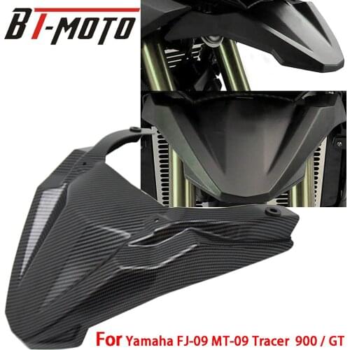 For Yamaha MT-09 FJ09 MT09 Tracer 900GT 2015-2020 NEW Carbon Fiber Texture Front Wheel Fender Extension Cover Nose Cone Extender