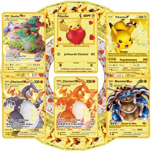New Pokemon Cards Metal Map GX Card Charizard Mewtwo Pikachu Pokemon Game Anime Battle Collection Gift Kids Game Collection Card