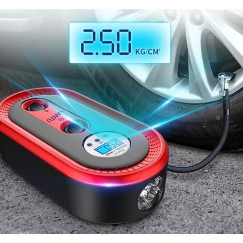 Portable Car Air Compressor DC 12V Digital Tire Inflator Air Pump Auto Air Pump for Car Motorcycle LED Light Tire Pump