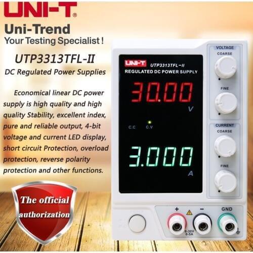 UNI-T UTP3313TFL-II DC Regulated Power Supplies(4-digit voltage and current LED display);0-30V/0-3A