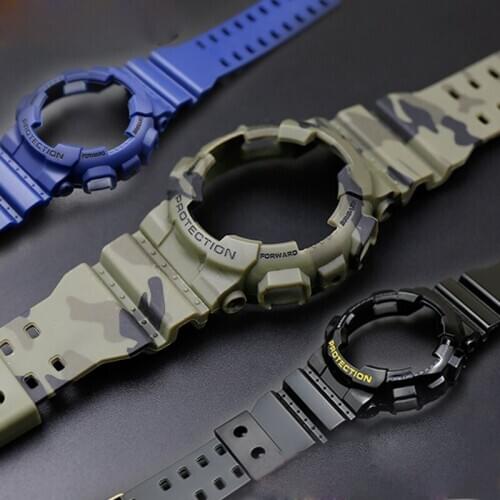 Watch accessories resin strap mens pin buckle strap case for Casio G-SHOCK GA-110 GA-100 GD-1205146 5081 waterproof watch band