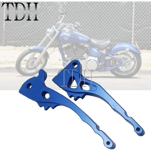 Pair CNC Adjustable Motorcycle Brake Clutch Levers Blue For Yamaha JOG 50 100 RS 50 100 Aluminum Handle Control Lever Motocross