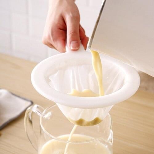 Reusable 80/100/200/300/400 Mesh Nylon Super Fine Colander Sieve Strainer Colander with Handle for Juice Soymilk Coffee Filter