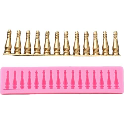 3D Fence Silicone Mold DIY Cake Decorating Tools Cake Baking Molds Fondant Cake Border Mould Resin Clay Candy Chocolate Moulds