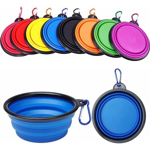 Foldable Pet Bowls Portable Pet Travel Feeding Bowl Silicone Puppy Cat Drinking Bowl Outdoor Food Dispenser Feeder Pet Product