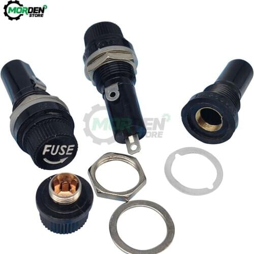 5Pcs 5*20mm 6*30mm Glass Fuse Holders 5x20 6x30 Insurance Tube Socket Fuse Holder for Insurance Panel Mount Fuse Holder