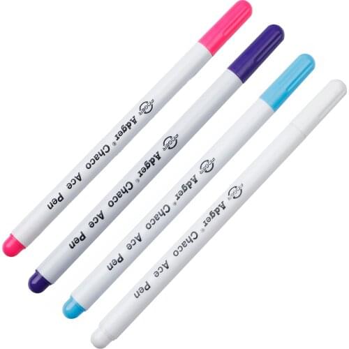 4Pcs Water/Automatically Disappear Erasable Pen Fabric Marker Multicolor for Cross stitch DIY Craft Sewing Tool Accessories 15cm