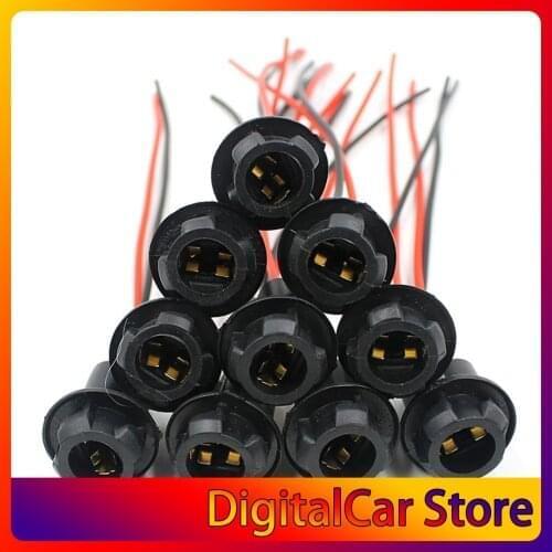 T10 Holder Instrument Light Bulb Socket Connector led adapter 10pcs For Motorcycle/Car/Truck/Boat